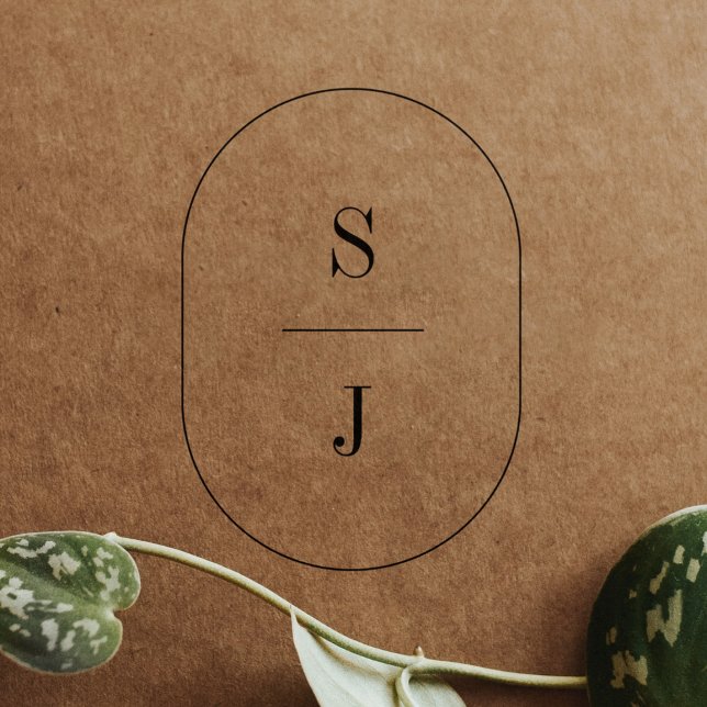 Sellos de goma para boda boho únicos con monograma (SHYLAH Monogram Boho Unique Wedding Rubber Stamps)