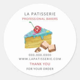 Sellos de la caja de pastelería azul cúrcuta moder