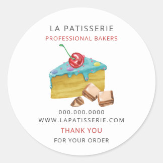Sellos de la caja de pastelería azul cúrcuta moder
