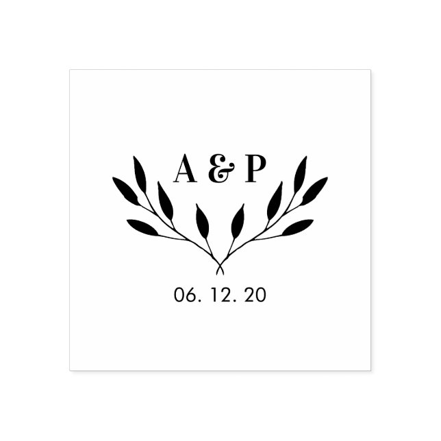 Sellos de logotipo de boda minimal simple / monogr (Impresión)