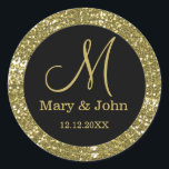 Sellos De Monograma De Boda De Oro Negro Y Purpuri<br><div class="desc">Un sello para sobres Boda Monogramado Personalizado, con un marco dorado oscuro alrededor del negro, le da un toque de elegancia a su correo boda.Los Pegatinas Monograma personalizado también se pueden usar para sus otros correos relacionados con bodas.Los elegantes Pegatinas Monogramados se ven muy bien como focas en los favores...</div>