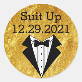 Sellos de oro de invitación a los Groomsmen