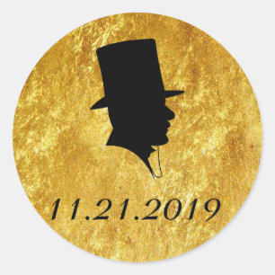 Sellos de oro de invitación a los Groomsmen