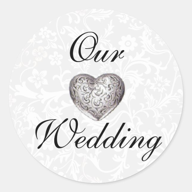 Sellos de Pegatina de sobres de nuestro Boda (Anverso)