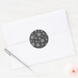 Sellos de pegatina monocromos FTF en escala de gri
