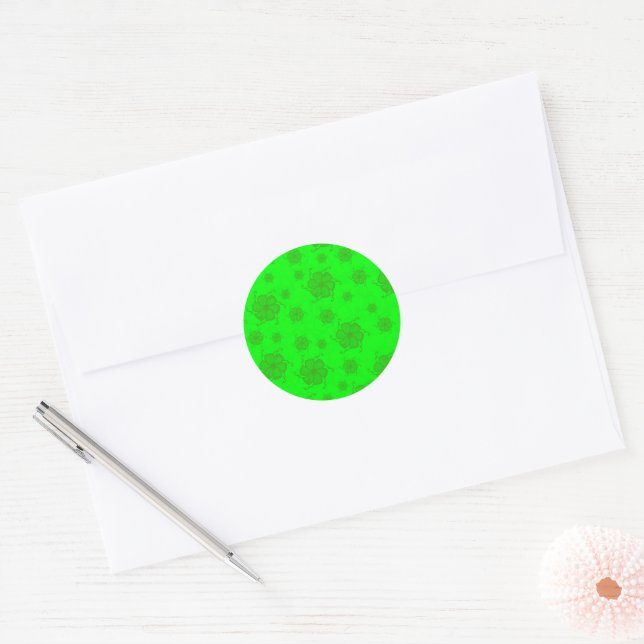 Sellos de pegatina monocromos FTF en verde (Sobre)