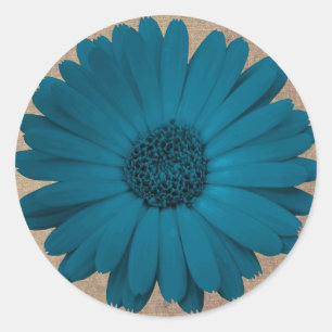 Sellos de Pegatinas redondos Rustic Blue Gerber Da