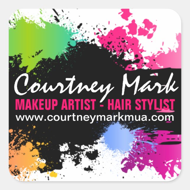 Sellos de Personalizados estilistas de maquillaje  (Anverso)