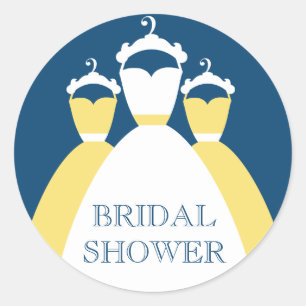 Sellos De Regalo De Ducha De Novias Azules De Amar