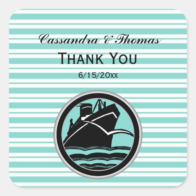 Sellos de Sobre Cuadrado Blanco Azul Claro de Barc (Anverso)