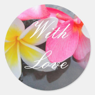 Sellos de sobre de boda con amor Frangipani Fever