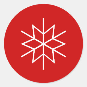 Sellos de sobre de Navidad con diseño de copo de n
