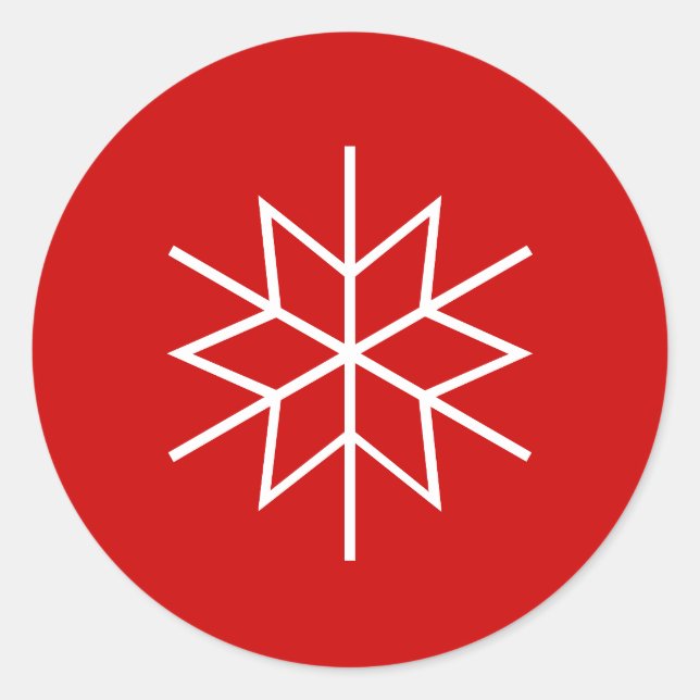 Sellos de sobre de Navidad con diseño de copo de n (Anverso)
