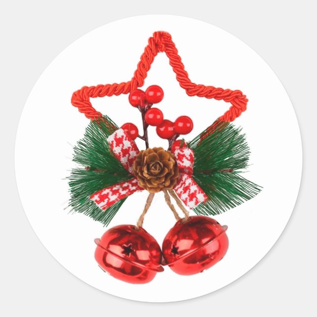 Sellos de Sobre Holly y Jingle Bells (Anverso)