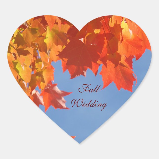 Sellos de sobre para boda de otoño Blue Sky (Anverso)