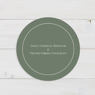Sellos de Sobres de Boda Simples Boho Arco Verde S