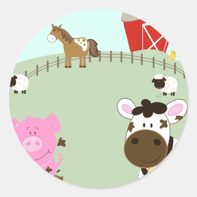 Sellos de Sobres de Granja Bebés de Corral (Anverso)