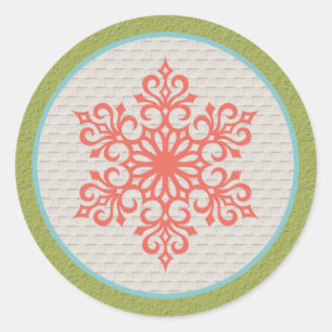Sellos de Sobres para Invitaciones de Navidad Copo