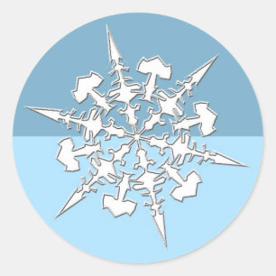 Sellos de tarjetas de vacaciones de copo de nieve 