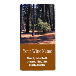 Sellos de vino marrón de bosque yosemita.