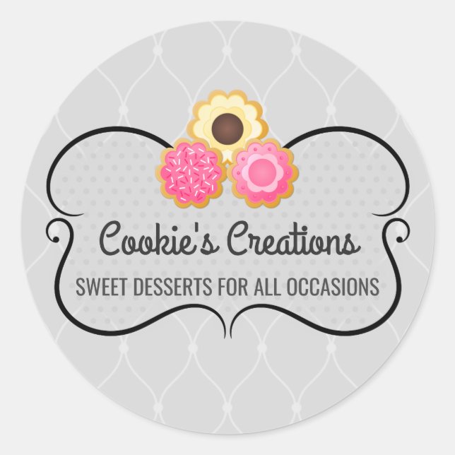 Sellos elegantes de la caja de pastelería Cookie (Anverso)