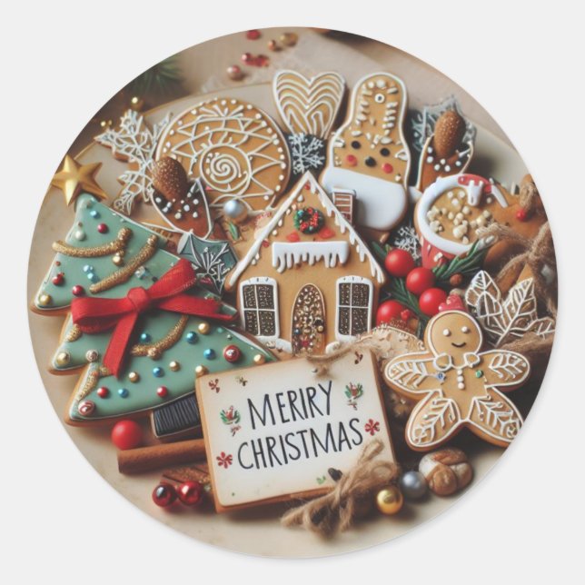 Sellos festivos: Feliz Navidad Pegatinas y etiquet (Anverso)