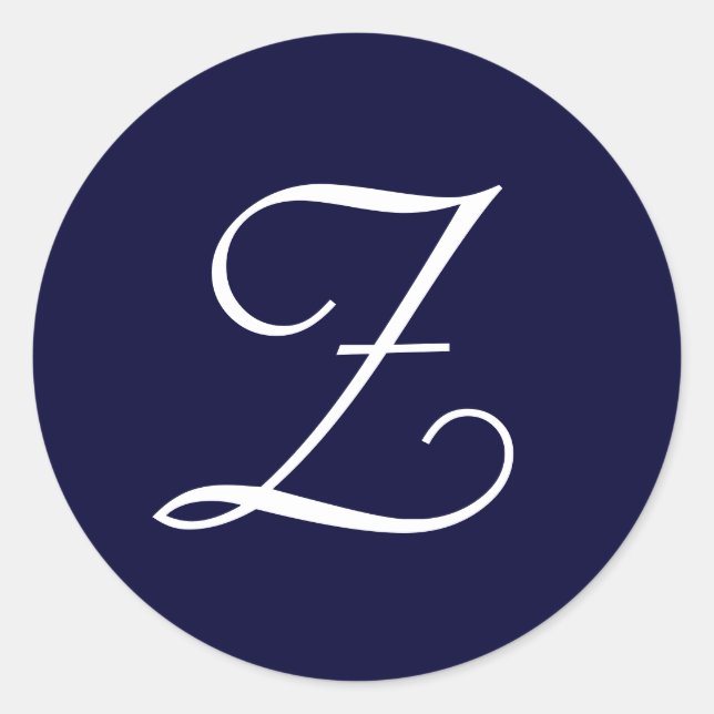 Sellos iniciales del Monograma Azul y Blanco de la (Anverso)