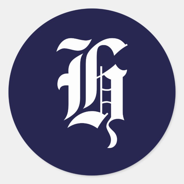 Sellos iniciales del Monograma Azul y Blanco de la (Anverso)