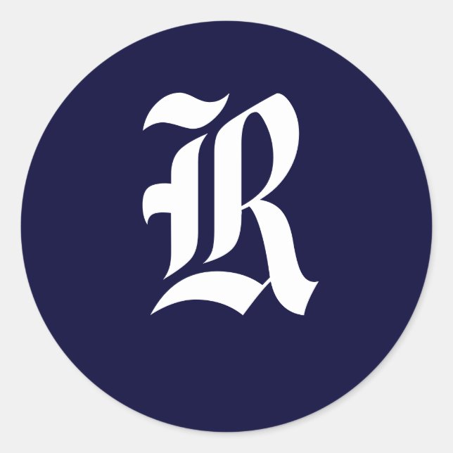 Sellos iniciales del Monograma Azul y Blanco de la (Anverso)