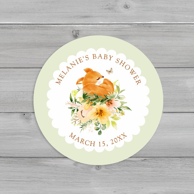Sellos para sobres Baby Shower de Floral Storybook (Subido por el creador)