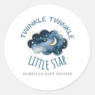 Sellos para sobres Baby Shower de Moon and Stars