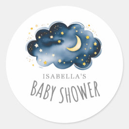Sellos para sobres Baby Shower de Moon and Stars