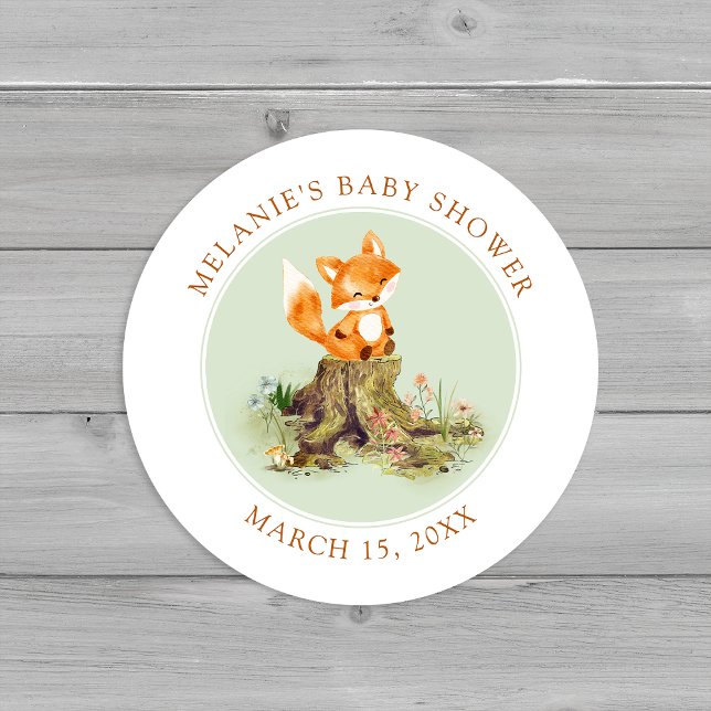 Sellos para sobres Baby Shower de Storybook Woodla (Subido por el creador)