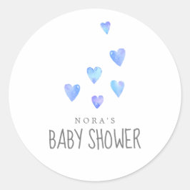 Sellos para sobres Baby Shower de Watercolor Heart