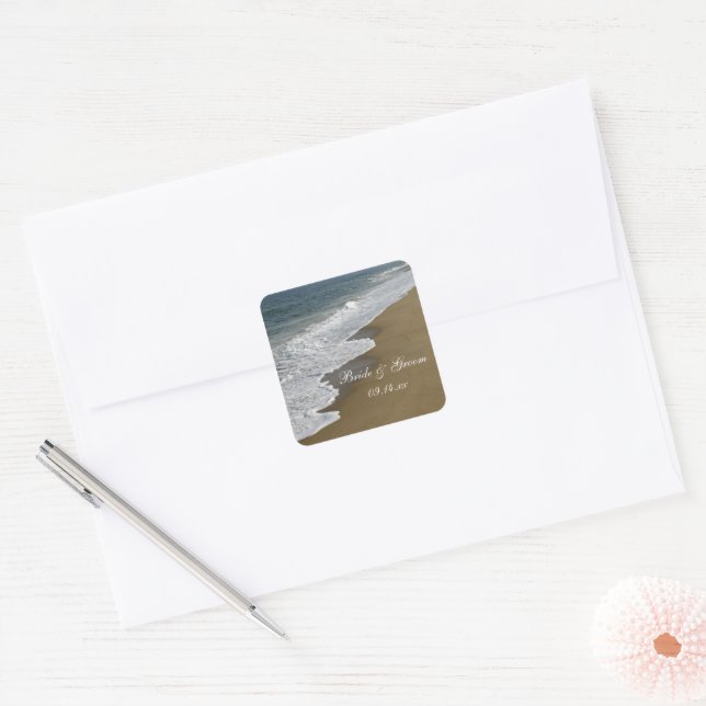 Sellos para sobres Beach and Ocean Boda (Sobre)