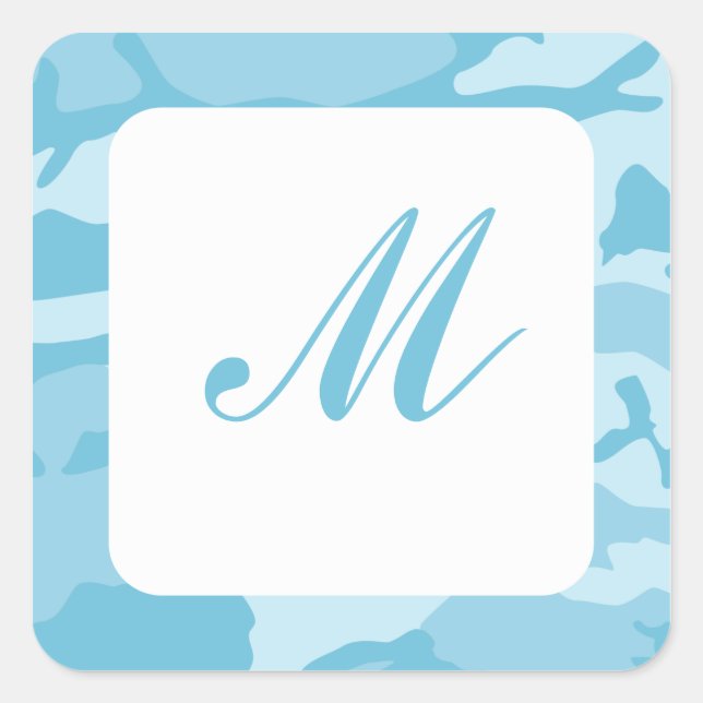 Sellos para sobres Blue Camo (Anverso)