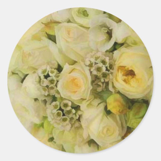 SELLOS PARA SOBRES BODAS AMARILLO ROSE (Anverso)