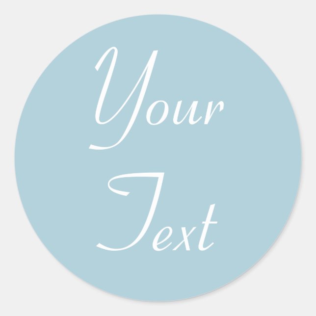 Sellos para sobres Bodas azules y blancos con text (Anverso)