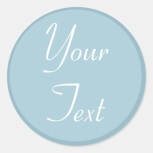 Sellos para sobres Bodas azules y blancos con text