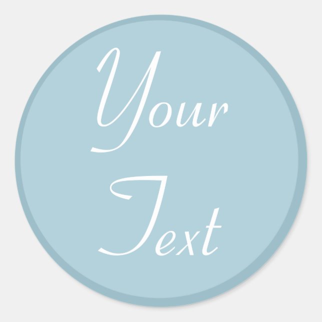 Sellos para sobres Bodas azules y blancos con text (Anverso)