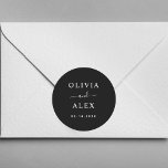 Sellos para sobres Bodas blancos y negros<br><div class="desc">Los Sellos para sobres Monograma Boda Personalizado Negro y Blanco hacen una gran actividad familiar. Personalice este diseño gráfico digital con su información. Hace un excelente regalo boda.</div>