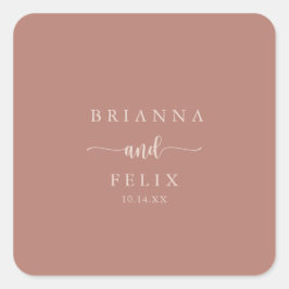 Sellos para sobres Bodas de Calligraphy Terracotta