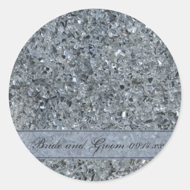 Sellos para sobres Bodas de Faux Sparkle (Anverso)