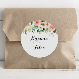 Sellos para sobres Bodas de follaje verde floral s