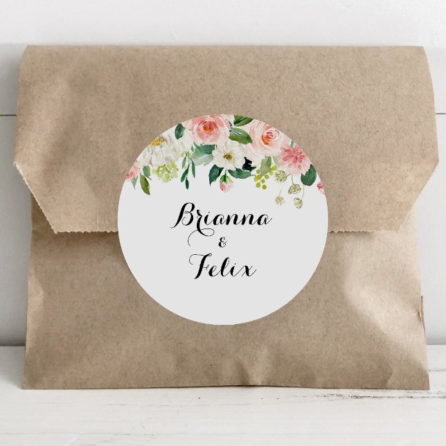 Sellos para sobres Bodas de follaje verde floral s (Subido por el creador)
