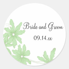 Sellos para sobres Bodas de Green Daisies