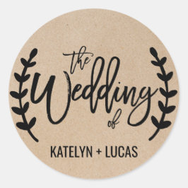 Sellos para sobres Bodas de la Moda Rusa Faux Kraf