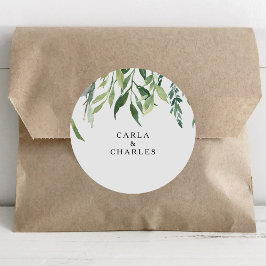 Sellos para sobres Bodas de la vegetación moderna