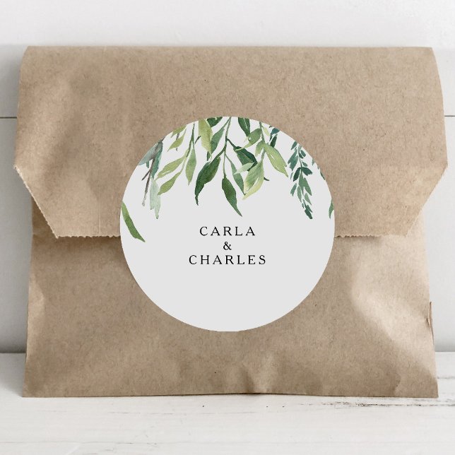 Sellos para sobres Bodas de la vegetación moderna (Subido por el creador)