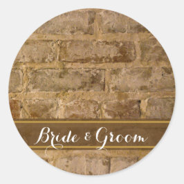 Sellos para sobres Bodas de Ladrillos de Moda indu